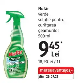 DM Nufär verde soluţie pentru curăţarea geamurilor Ofertă