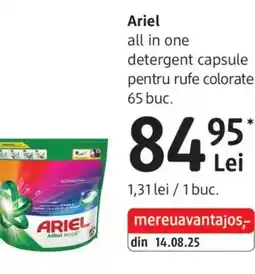 DM Ariel detergent capsule pentru rufe colorate Ofertă