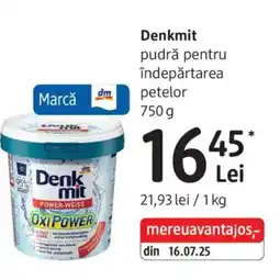 DM Denkmit pudră pentru îndepărtarea petelor Ofertă