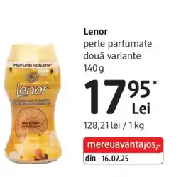 DM Lenor perle parfumate două variante Ofertă