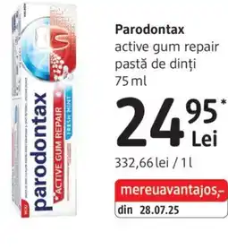 DM Parodontax active gum repair pastă de dinți Ofertă