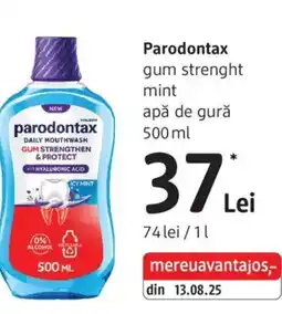 DM Parodontax gum strenght mint apă de gură Ofertă