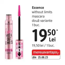 DM Essence without limits mascara două variante Ofertă