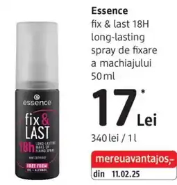 DM Essence fix & last 18H long-lasting spray de fixare a machiajului Ofertă