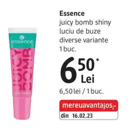 DM Essence juicy bomb shiny luciu de buze Ofertă