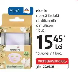 DM Ebelin mască facială reutilizabilă din silicon Ofertă