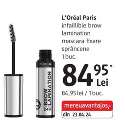 DM L'Oréal Paris infaillible brow lamination mascara fixare sprâncene Ofertă