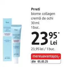 DM Prreti biome collagen cremă de ochi Ofertă