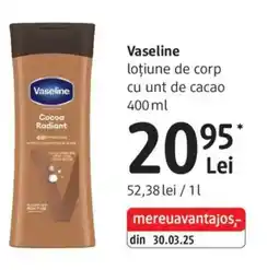 DM Vaseline loţiune de corp cu unt de cacao Ofertă