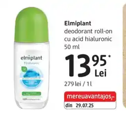 DM Elmiplant deodorant roll-on cu acid hialuronic Ofertă