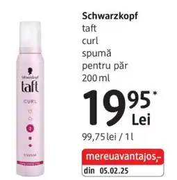 DM Schwarzkopf taft curl spumă pentru păr Ofertă
