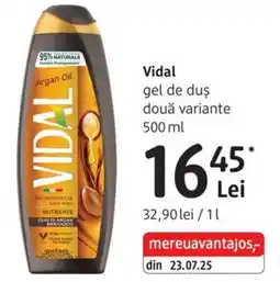 DM Vidal gel de duş Ofertă