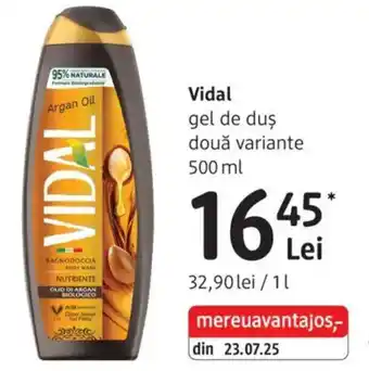 DM Vidal gel de duş Ofertă