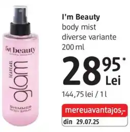 DM I'm Beauty body mist Ofertă