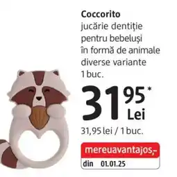 DM Coccorito jucărie dentiţie pentru bebeluşi în formă de animale Ofertă