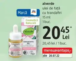 DM Alverde ulei de faţă cu trandafiri Ofertă