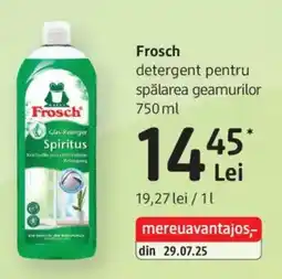 DM Frosch detergent pentru spălarea geamurilor Ofertă