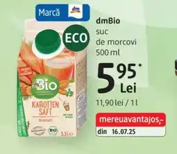 DM DmBio suc de morcovi Ofertă