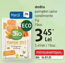 DM DmBio pumpkin spice condimente Ofertă
