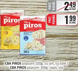 CBA CBA PIROS popcorn, cu unt, cu sare Ofertă