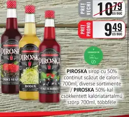 CBA PIROSKA sirop cu 50% conținut scăzut de calorii Ofertă