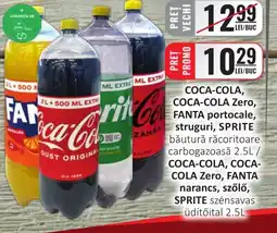 CBA COCA-COLA, COCA-COLA Zero, FANTA portocale, struguri, SPRITE băutură răcoritoare carbogazoasă Ofertă