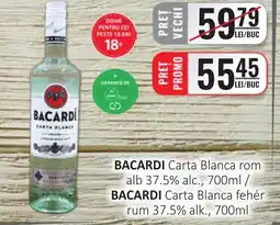 CBA BACARDI Carta Blanca rom alb 37.5% alc. Ofertă