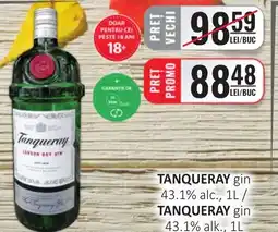CBA TANQUERAY gin 43.1% alc. Ofertă