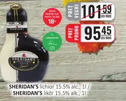 CBA SHERIDAN'S lichior 15.5% alc. Ofertă