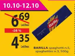 CBA BARILLA spaghetti n.5, spaghettini n.3 Ofertă
