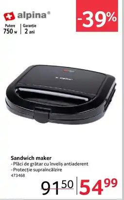 Selgros AlpinaⓇ Sandwich maker Ofertă