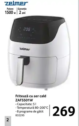 Selgros Zelmer Friteuză cu aer cald ZAF5501W Ofertă