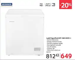 Selgros HEINNER Ladǎ frigorifică HCF-HM145CE++ Ofertă