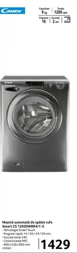 Selgros Maşină automată de spălat rufe Smart CS 1292DWRR4/1-S Ofertă