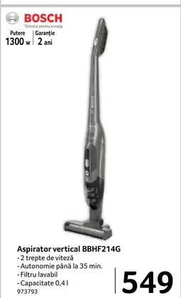 Selgros BOSCH Aspirator vertical BBHF214G Ofertă