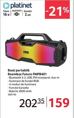 Selgros Boxǎ portabilă Boombox Future PMPB401 Ofertă