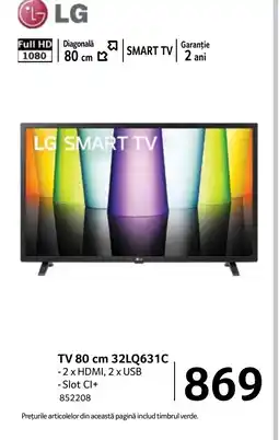 Selgros LG TV 80 cm 32LQ631C Ofertă