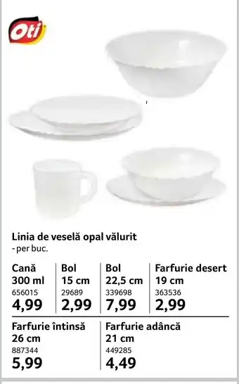 Selgros Linia de veselă opal vǎlurit Ofertă