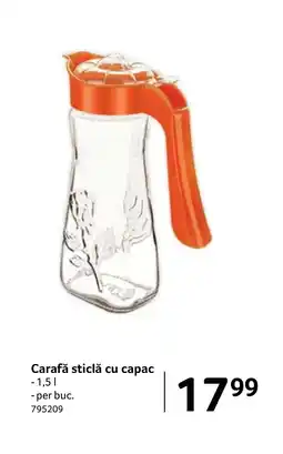 Selgros Carafǎ sticlă cu capac Ofertă