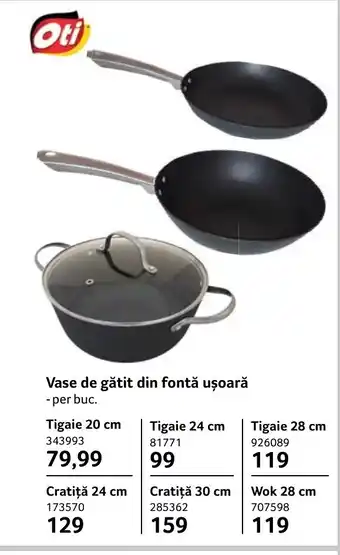 Selgros Vase de gătit din fontă Ofertă
