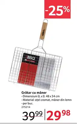 Selgros Grătar cu mâner Ofertă