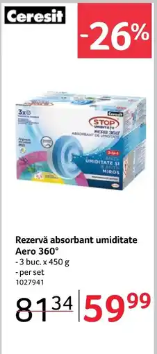 Selgros Ceresit Rezervă absorbant umiditate Aero 360° Ofertă