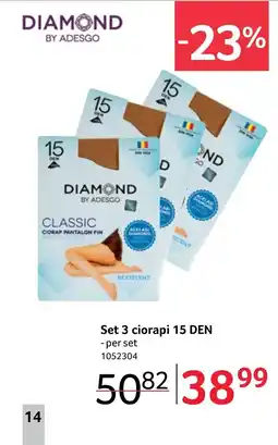 Selgros Set 3 ciorapi 15 DEN Ofertă