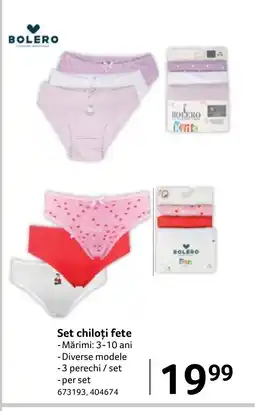 Selgros Set chiloţi fete Ofertă