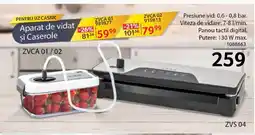 Selgros Aparat de vidat şi Caserole Ofertă