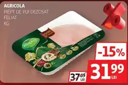 Auchan AGRICOLA Piept de pui dezosat feliat Ofertă