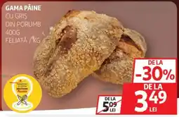 Auchan Gama pâine cu griş din porumb feliata Ofertă