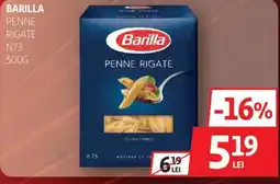Auchan Barilla Penne rigate N73 Ofertă