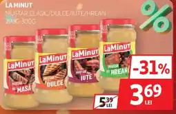 Auchan LA MINUT Mustar clasic/dulce/iute/hrean Ofertă