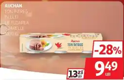 Auchan Auchan Ton întreg în ulei de floarea soarelui Ofertă